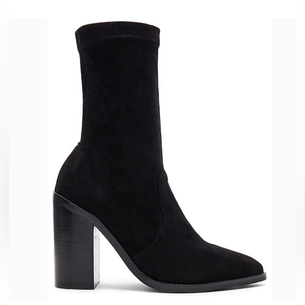 Sol Sana Alexandria Booties 7 / 37 Stretch Microfiber Sock Ankle Boots Black